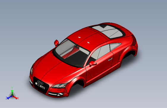 Y1742-汽车奥迪+tt+SolidWorks+stp