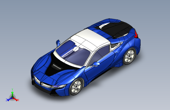 Y1745-汽车宝马+i8+SolidWorks+stp+igs
