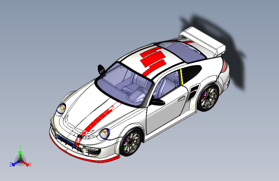 Y1751-汽车保时捷+911+gt2+997+SolidWorks