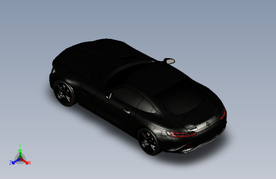 Y1770-汽车奔驰+AMG+GT+2015+SolidWorks+stp