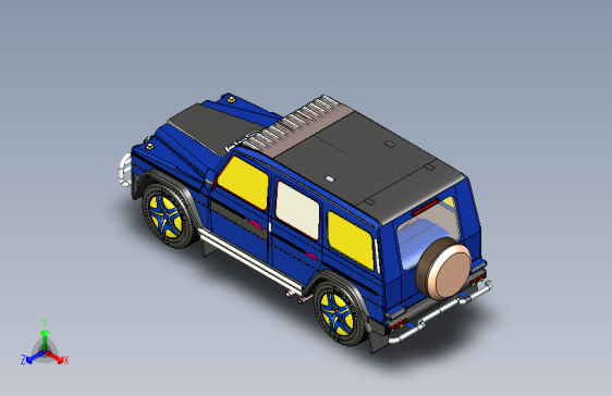 Y1775-汽车奔驰+G+SolidWorks+stp
