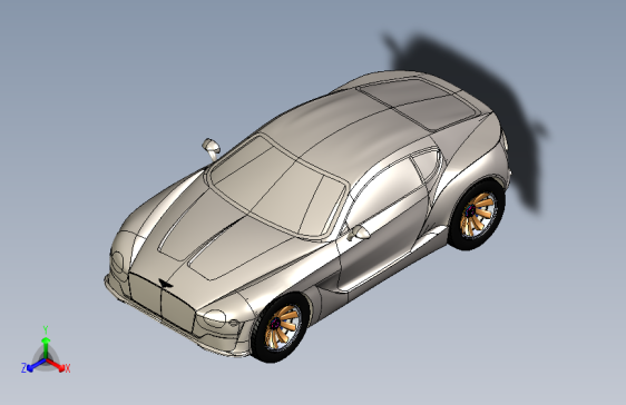 Y1796-汽车宾利+exp10+speed6+SolidWorks+stp+igs