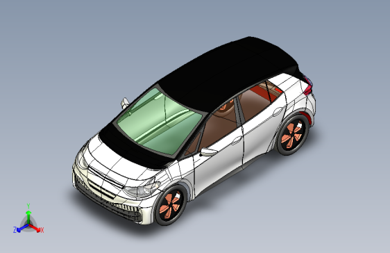 Y1802-汽车大众+ID3+SolidWorks+igs