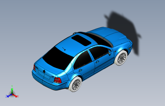 Y1804-汽车大众+jetta+SolidWorks+igs
