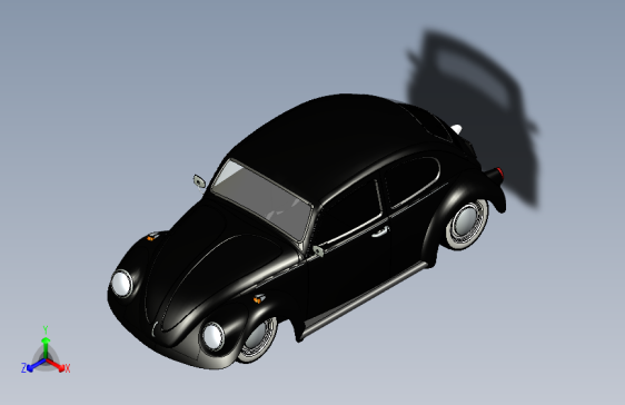 Y1812-汽车大众+甲壳虫+beetle+SolidWorks+igs