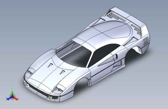 Y1819-汽车法拉利+f40+SolidWorks