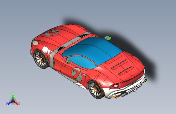 Y1820-汽车法拉利+ferrari+37+SolidWorks