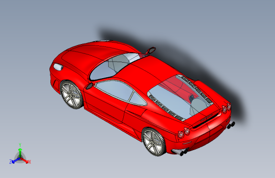 Y1825-汽车法拉利+ferrari+f430+SolidWorks