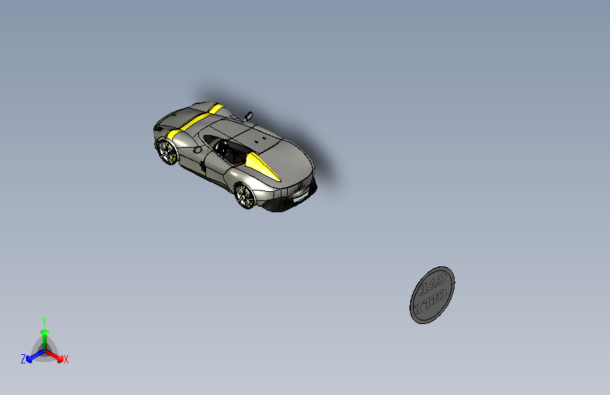Y1826-汽车法拉利+ferrari+monza+SolidWorks