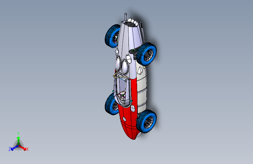 Y1830-汽车法拉利+ferrari-156+f1-sharknose+CATIA+STP+IGS