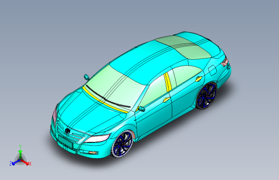 Y1848-汽车丰田+凯美瑞+SolidWorks