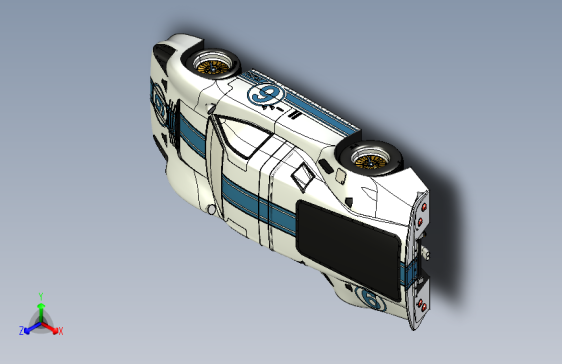 Y1855-汽车福特+gt40+f3d+stp