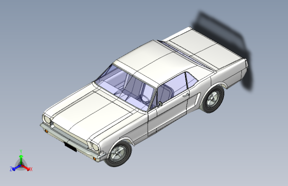 Y1859-汽车福特+野马+1965+SolidWorks+stp