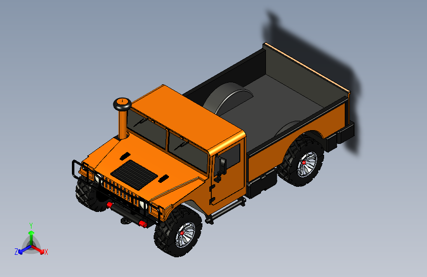 Y1863-汽车悍马+hummer+h1+truck+igs