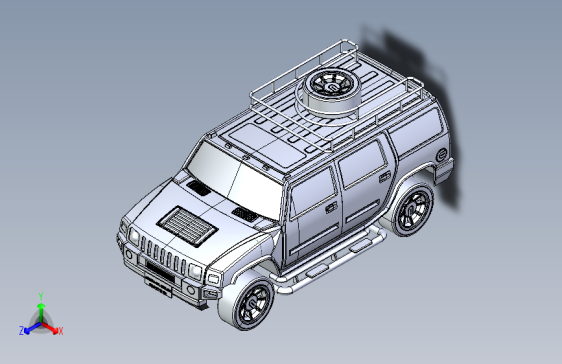 Y1864-汽车悍马+hummer+h2+suv+igs