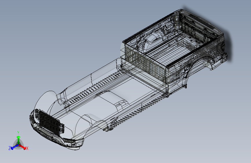 Y1852-汽车福特+F150+2022+SW+STP+IGS 主视图
