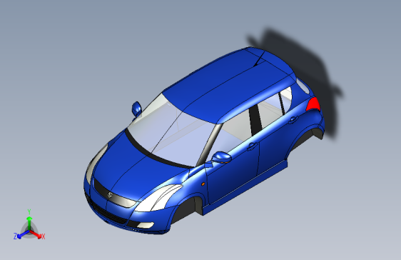 Y1891-汽车铃木+雨燕+swift+SolidWorks
