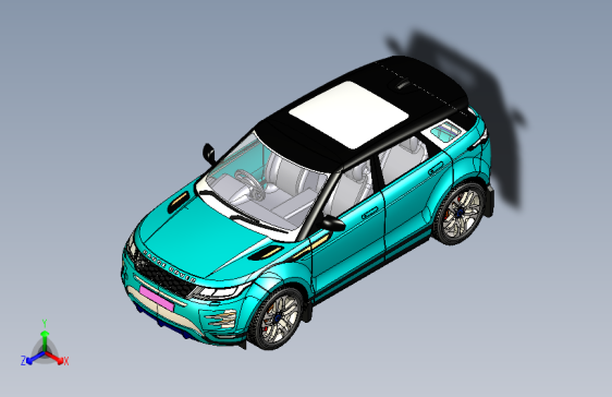 Y1897-汽车路虎+揽胜极光+Evoque+SolidWorks+stp