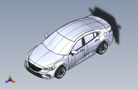 Y1898-汽车马自达+6+MAZDA+6+SolidWorks