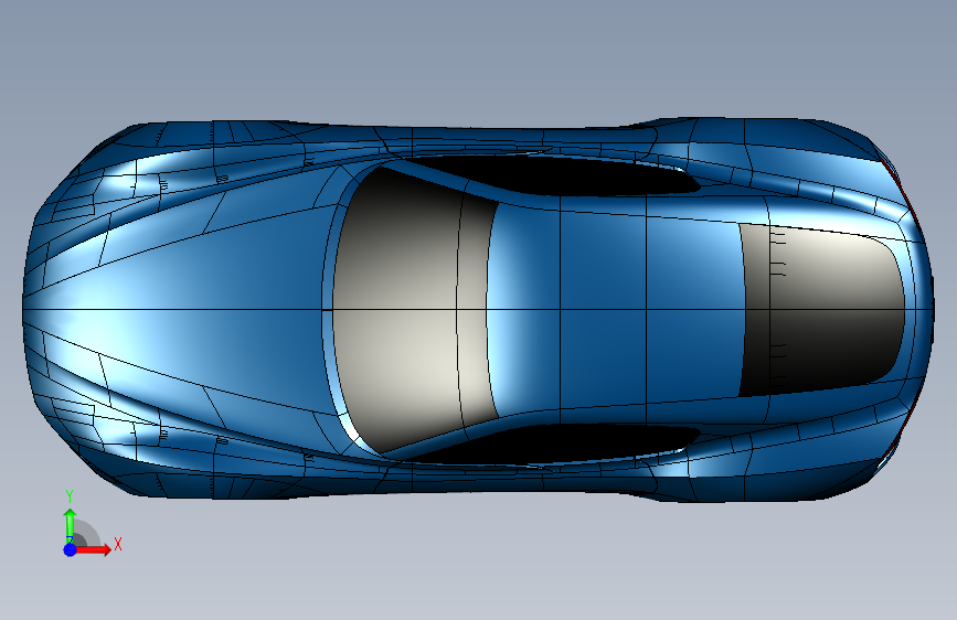 Y1900-汽车玛莎拉蒂+alfieri+m165+concept+CATIA+igs 正面视图