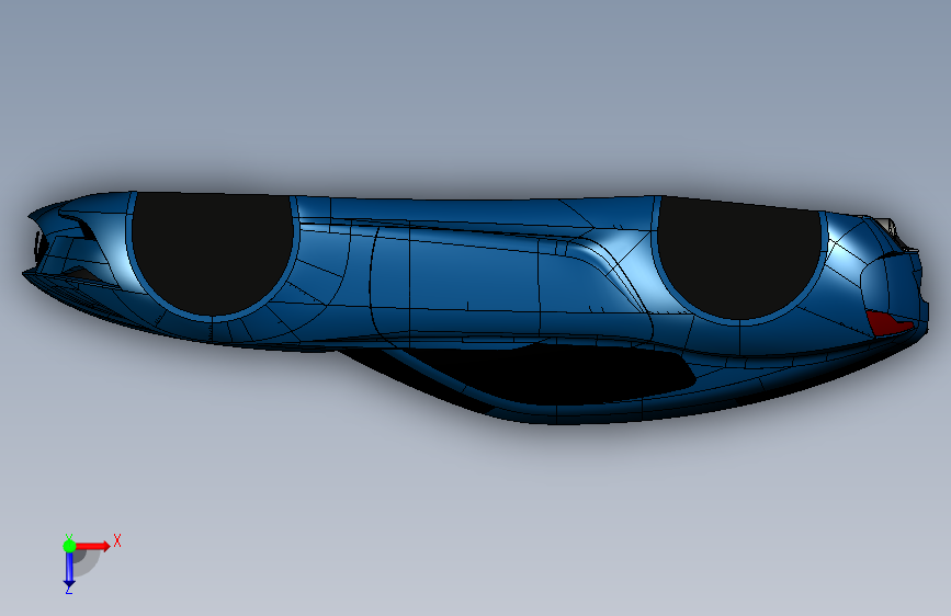 Y1900-汽车玛莎拉蒂+alfieri+m165+concept+CATIA+igs 俯视图