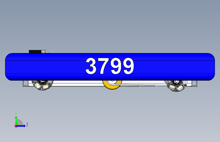 Y2025-麦克纳姆轮+mecanum-4in-wheels+STP 左侧视图