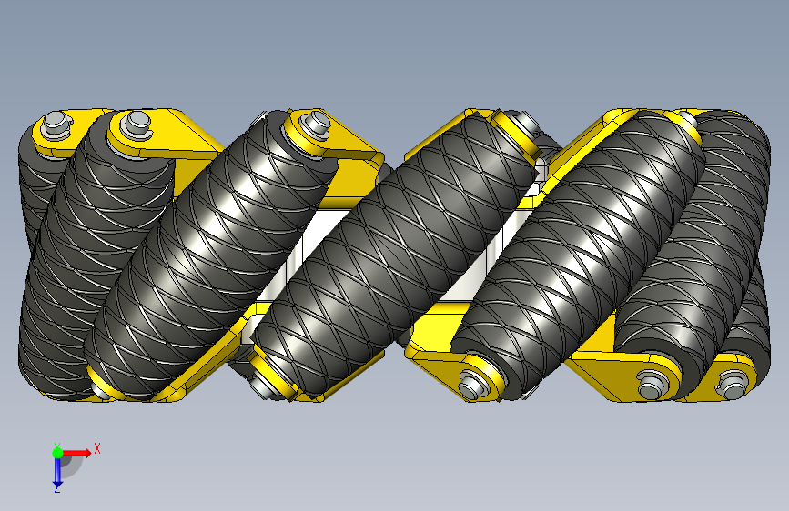 Y2059-麦克纳姆轮+mecanum-wheel-gobilda-inspired-model+SW+STP 俯视图