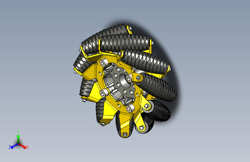 Y2059-麦克纳姆轮+mecanum-wheel-gobilda-inspired-model+SW+STP 主视图