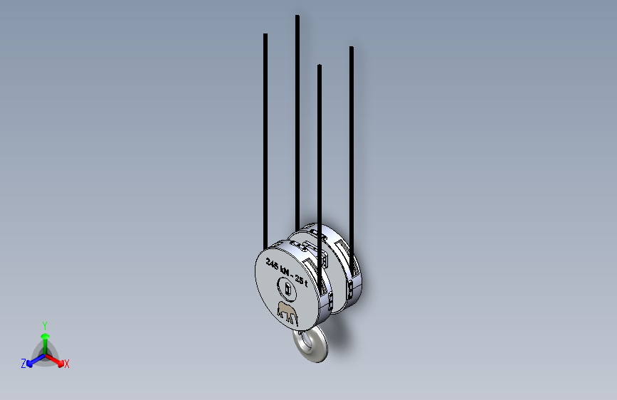 Y2074-起重机+挂钩crane-hook-block-245-kn-25-t+STP+IGS