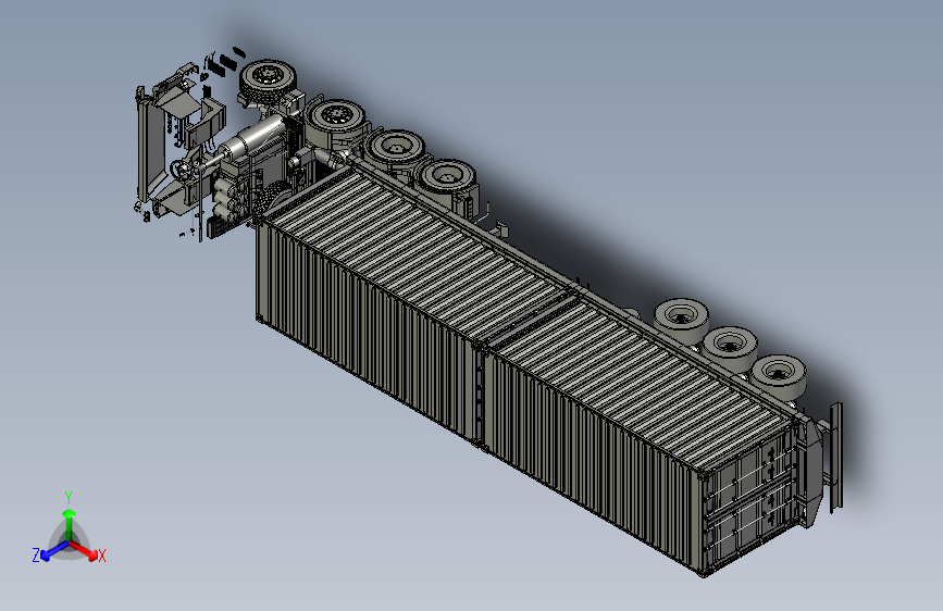 Y1567-卡车++semi-trailer-container-20-truck+STP+IGS_STEP_模型图纸下载 – 懒石网