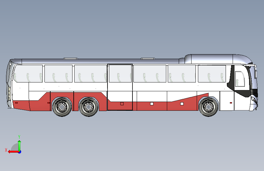 Y1600-客车+公交车++20.尼奥普兰巴士 背面视图