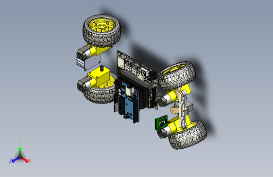 Y2245-AGV+智能小车+Jetson+and+Arduino+Small+Car+STP