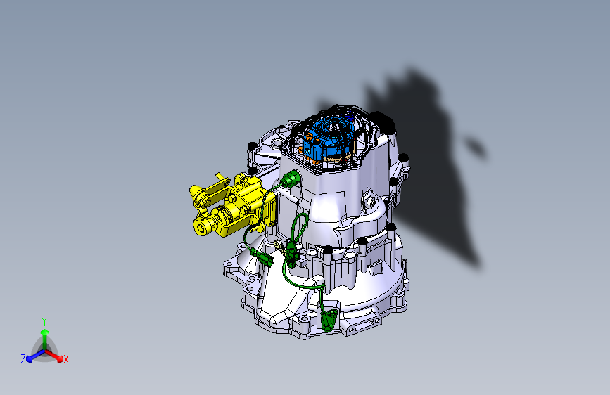 Y2304-手动变速箱总成3D模型（CATIA软件打开）