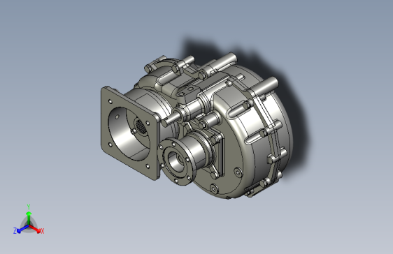 Y2311-双速齿轮箱3D模型图纸+STP格式