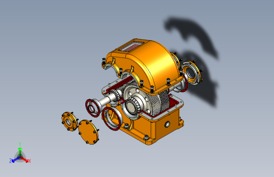 Y2356-《50》GC一级减速箱图纸solidworks2012格式可参数编辑