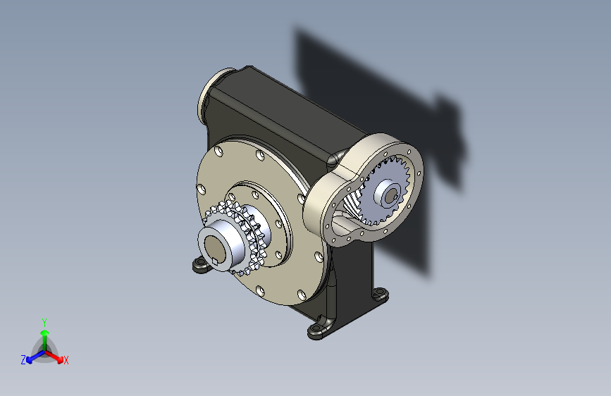 Y2389-Worm+Drive+Gearbox蜗杆传动齿轮箱3D数模+Solidworks设计