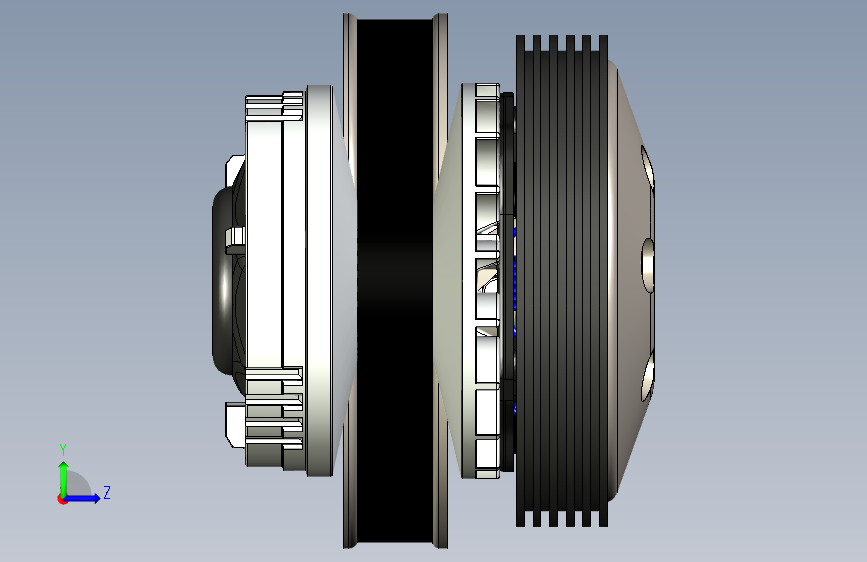 Y2397-变速箱+减速器+continuously-variable-transmission-cvt+SW+STP 左侧视图