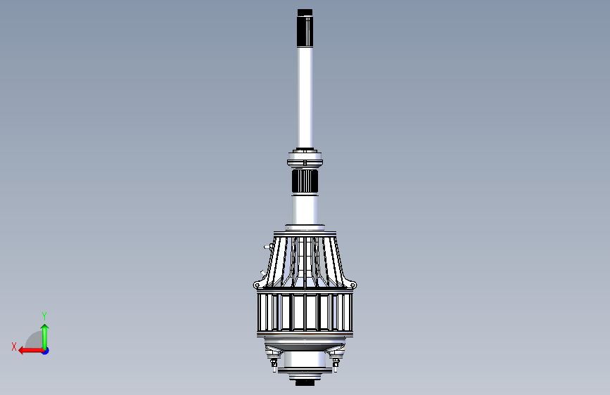 Y2404-变速箱+减速器+planetary-gearbox-of-the-coaxial-helicopter+SW+STP 背面视图