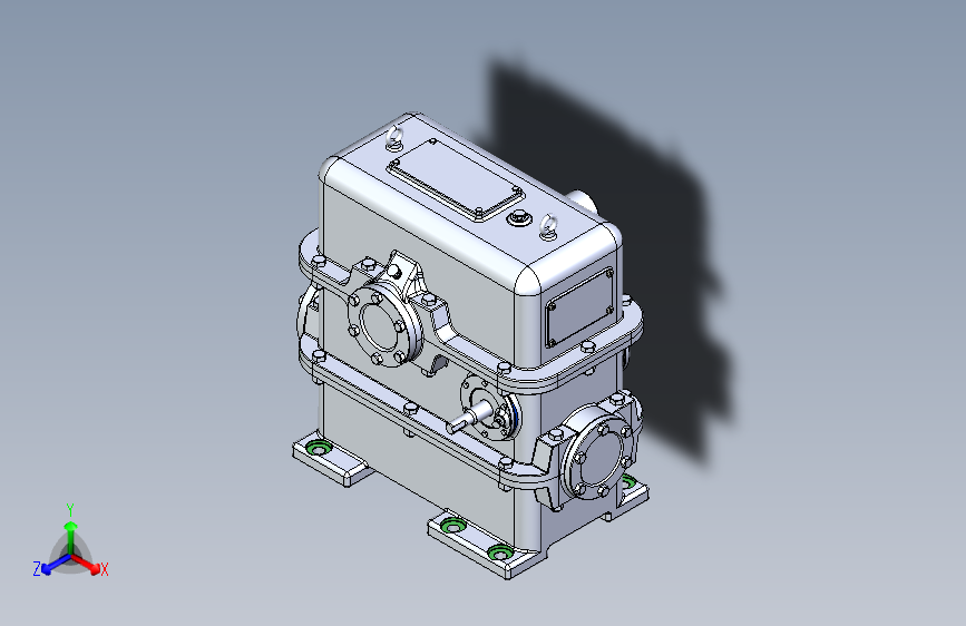 Y2407-变速箱+减速器+two+stage+worm+gearbox+STP