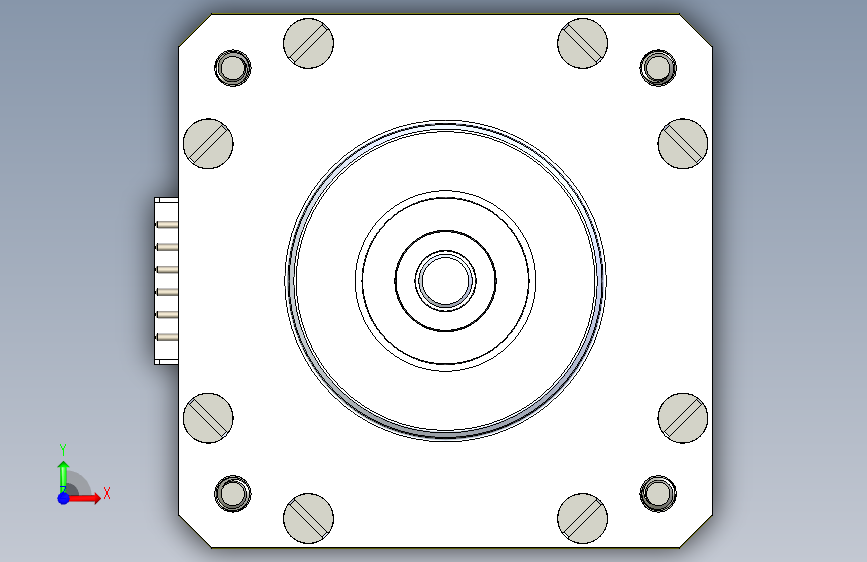 Y2406-变速箱+减速器+three-stage-planetary-gearbox-with-two-output-shafts+SW+STP 正面视图