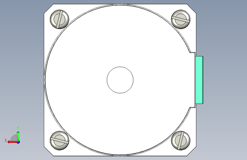 Y2406-变速箱+减速器+three-stage-planetary-gearbox-with-two-output-shafts+SW+STP 背面视图