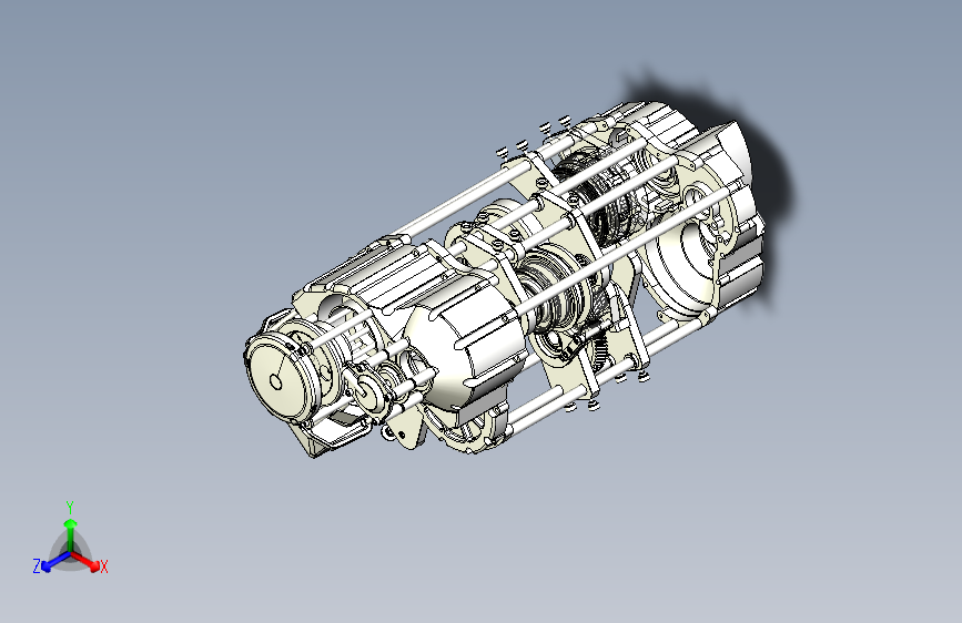 Y2418-车床变速箱（车床变速机构）3D模型Solidworks软件打开