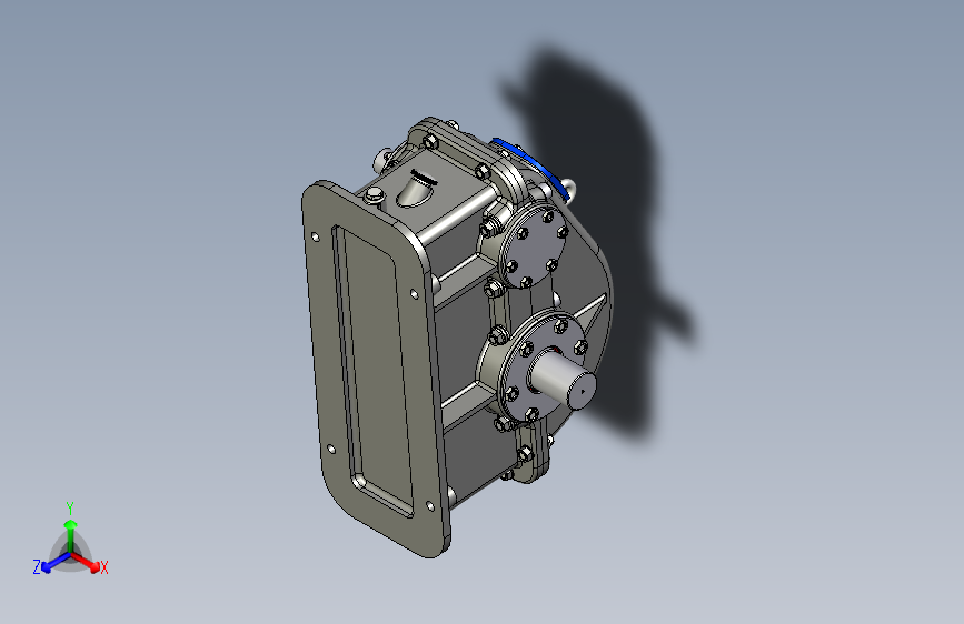 Y2424-单级直齿轮减速器Inventor,+STEP+_+IGES