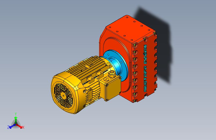 Y2426-电机输出齿轮箱3D模型图纸+STEP+IGS格式