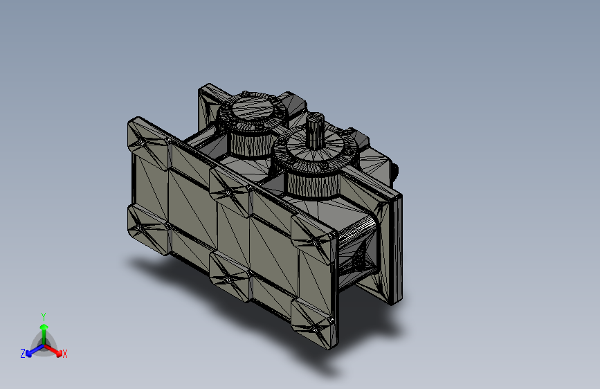 Y2423-单级斜齿齿轮减速器Inventor+2010,+STEP+_+IGES