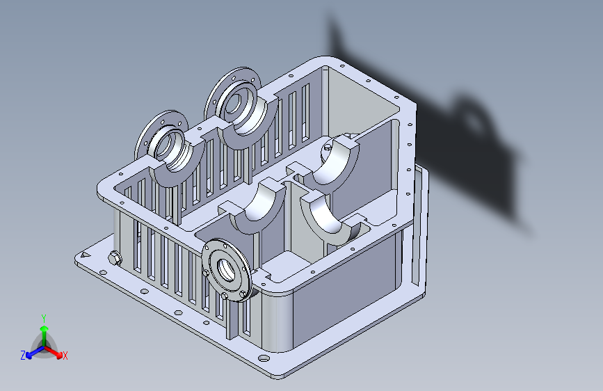 Y2431-多级齿轮箱（变速箱）3D模型Solidworks软件打开