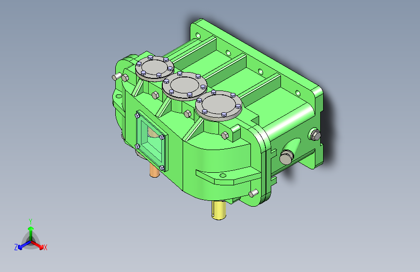 Y2472-减速器+gearbox-with-two-stages-of-cylindrical-gears+SW