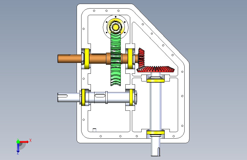 Y2500-减速器+reducer-mehrstufig-minderer+SW+STP 俯视图
