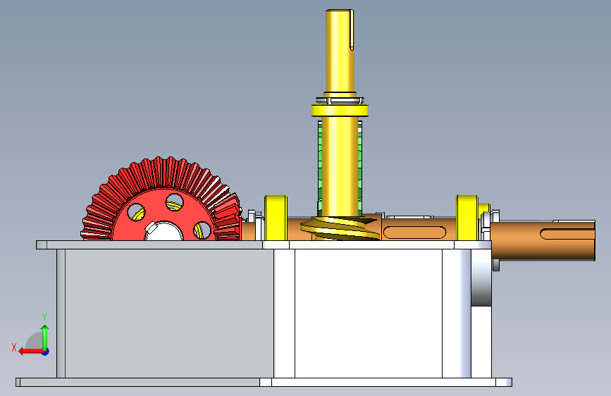Y2500-减速器+reducer-mehrstufig-minderer+SW+STP 背面视图