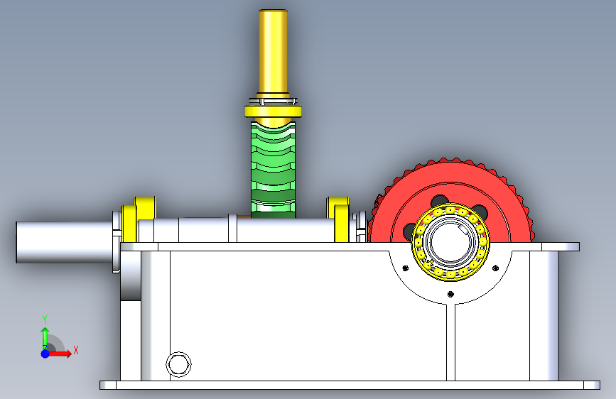 Y2500-减速器+reducer-mehrstufig-minderer+SW+STP 正面视图